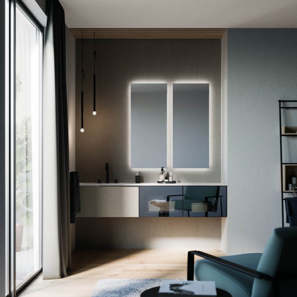 Smedbo Living Maniglia Di Sostegno Per Bagno A V - Acciaio Inox Lucido, Forma Lunga, 51,5x8,5x26 Cm, Fissaggio Invisibile